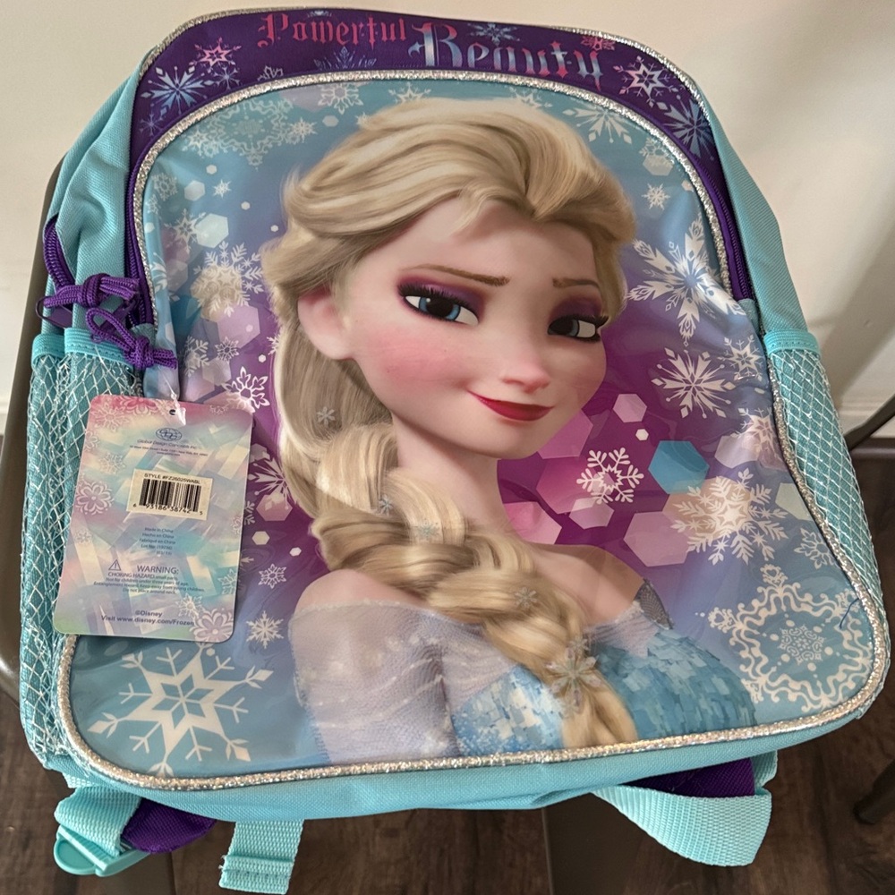 Frozen Elsa Backpack with Blue and Purple Accents